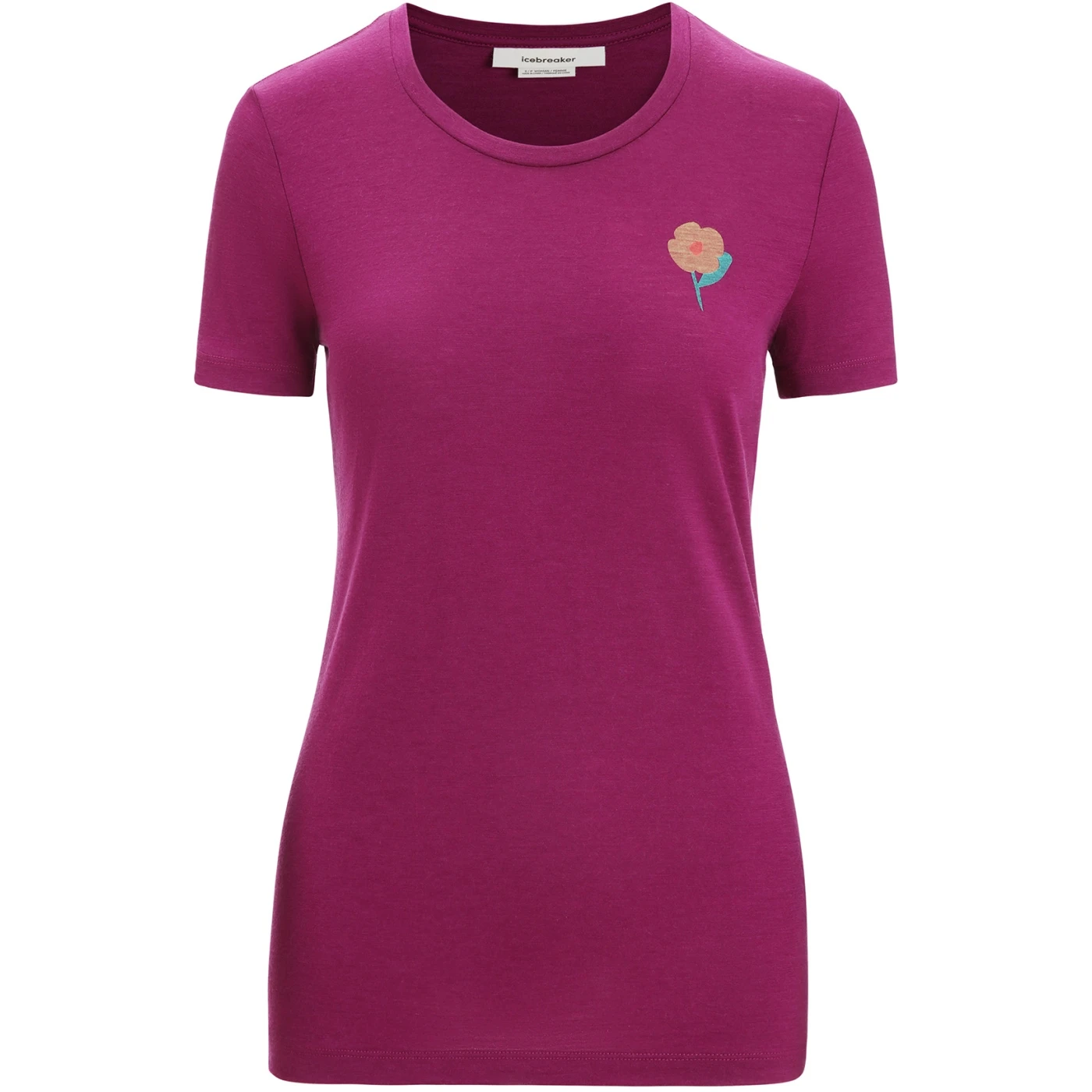 Icebreaker Tech Lite II Springtime Flowers Short Sleeve Tee Women - Go Berry 5 Icebreaker Tech Lite II Springtime Flowers Short Sleeve Tee Women - Go Berry - Image 3