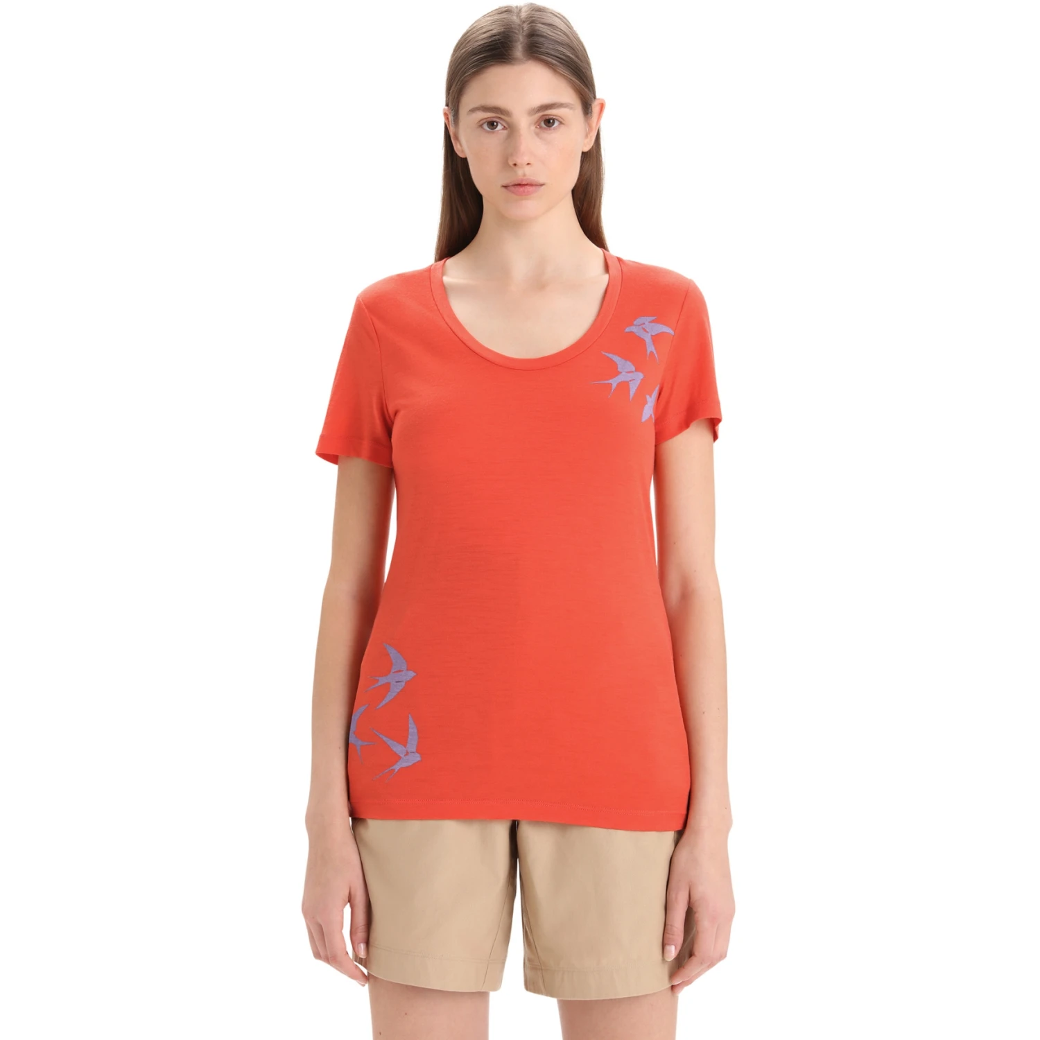 Icebreaker Tech Lite II Swarming Shapes Scoop T-Shirt Women - Vibrant Earth 3 Icebreaker Tech Lite II Swarming Shapes Scoop T-Shirt Women - Vibrant Earth