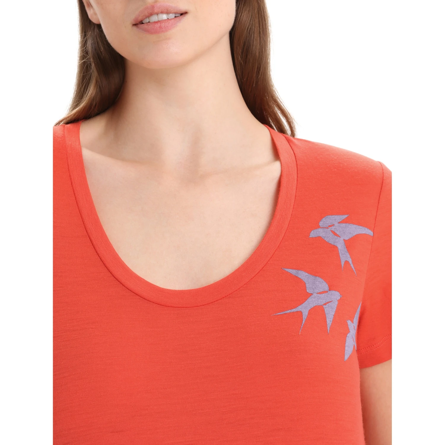 Icebreaker Tech Lite II Swarming Shapes Scoop T-Shirt Women - Vibrant Earth 8 Icebreaker Tech Lite II Swarming Shapes Scoop T-Shirt Women - Vibrant Earth - Image 6