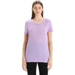 Icebreaker Tech Lite II T-Shirt Women - Purple Gaze