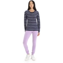 Icebreaker Wave Long Sleeve Tee Women - Midnight Navy/Purple Gaze/Stripe 13 Icebreaker Wave Long Sleeve Tee Women - Midnight Navy/Purple Gaze/Stripe -Icebreaker icebreaker womens wave long sleeve tee midnight navy purple gaze stripe 5 1384777