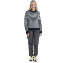 Icebreaker Waypoint Crewe Sweater Women - Midnight Navy/Snow/Stripe 13 Icebreaker Waypoint Crewe Sweater Women - Midnight Navy/Snow/Stripe -Icebreaker icebreaker womens waypoint crewe sweater midnight navy snow stripe model 3 1499276