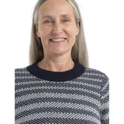 Icebreaker Waypoint Crewe Sweater Women - Midnight Navy/Snow/Stripe 14 Icebreaker Waypoint Crewe Sweater Women - Midnight Navy/Snow/Stripe -Icebreaker icebreaker womens waypoint crewe sweater midnight navy snow stripe model 4 1499277