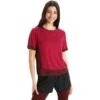 Icebreaker ZoneKnit™ Boxy Short Sleeve Tee Women - Cherry/Espresso -Icebreaker icebreaker womens zoneknit boxy short sleeve tee cherry espresso 2 1271490