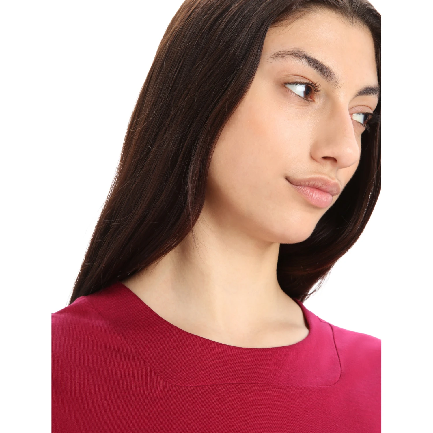 Icebreaker ZoneKnit™ Boxy Short Sleeve Tee Women - Cherry/Espresso 6 Icebreaker ZoneKnit™ Boxy Short Sleeve Tee Women - Cherry/Espresso - Image 4