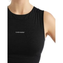 Icebreaker ZoneKnit™ Cropped Bra-Tank Women - Black -Icebreaker icebreaker womens zoneknit cropped bra tank black 6 1149113
