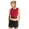 Icebreaker ZoneKnit™ Cropped Bra-Tank Women - Cherry/Espresso