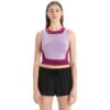 Icebreaker ZoneKnit™ Cropped Bra-Tank Women - Purple Gaze/Go Berry