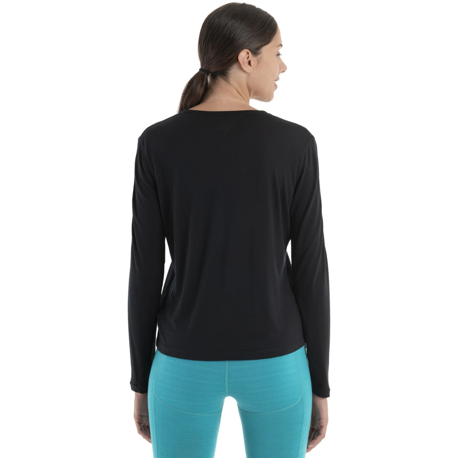 Icebreaker ZoneKnit™ Energy Wind Long Sleeve T-Shirt Women - Black 3 Icebreaker ZoneKnit™ Energy Wind Long Sleeve T-Shirt Women - Black - Image 2