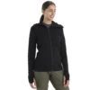 Icebreaker ZoneKnit™ Explore Long Sleeve Zip Hoodie Women - Black -Icebreaker icebreaker womens zoneknit explore long sleeve zip hoodie black 1 1555287
