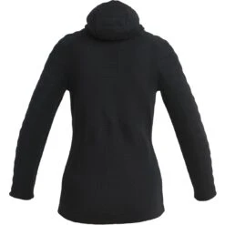 Icebreaker ZoneKnit™ Explore Long Sleeve Zip Hoodie Women - Black -Icebreaker icebreaker womens zoneknit explore long sleeve zip hoodie black 2 1488377
