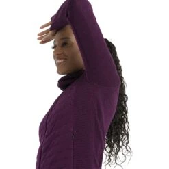 Icebreaker ZoneKnit™ Explore Long Sleeve Zip Hoodie Women - Nightshade -Icebreaker icebreaker womens zoneknit explore long sleeve zip hoodie nightshade 4 1535670