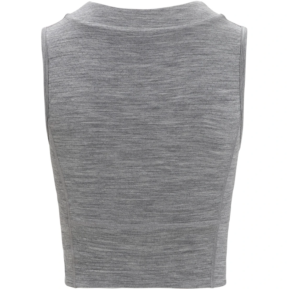 Icebreaker ZoneKnit™ GEODETIC Cropped Bra-Tank Women - Metro Hthr/Black/AOP 6 Icebreaker ZoneKnit™ GEODETIC Cropped Bra-Tank Women - Metro Hthr/Black/AOP - Image 4