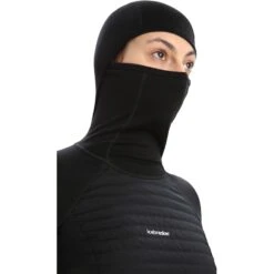 Icebreaker ZoneKnit™ Insulated Long Sleeve Hoodie Women - Black -Icebreaker icebreaker womens zoneknit insulated long sleeve hoodie black 4 1271320