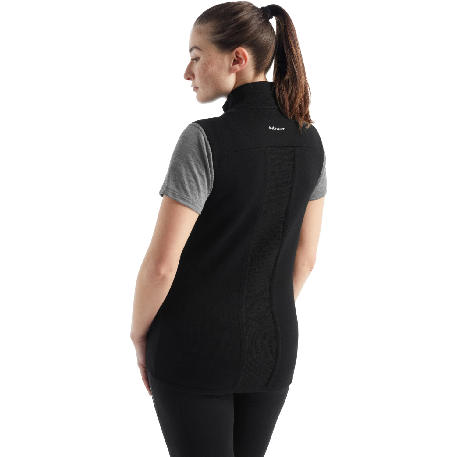 Icebreaker ZoneKnit™ Insulated Vest Women - Black 4 Icebreaker ZoneKnit™ Insulated Vest Women - Black - Image 2