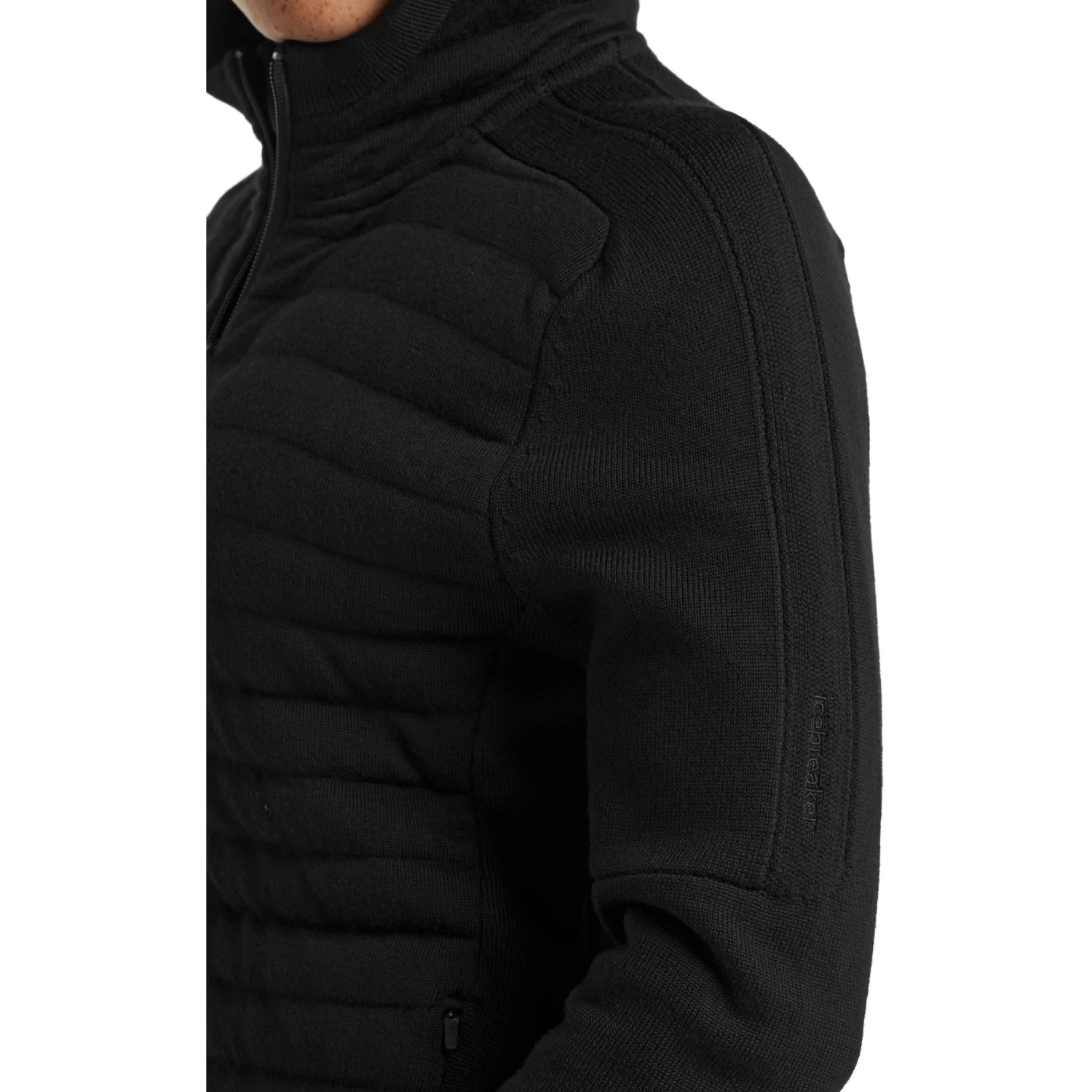 Icebreaker ZoneKnit™ Insulated Zip Hoodie Women - Black 12 Icebreaker ZoneKnit™ Insulated Zip Hoodie Women - Black - Image 10