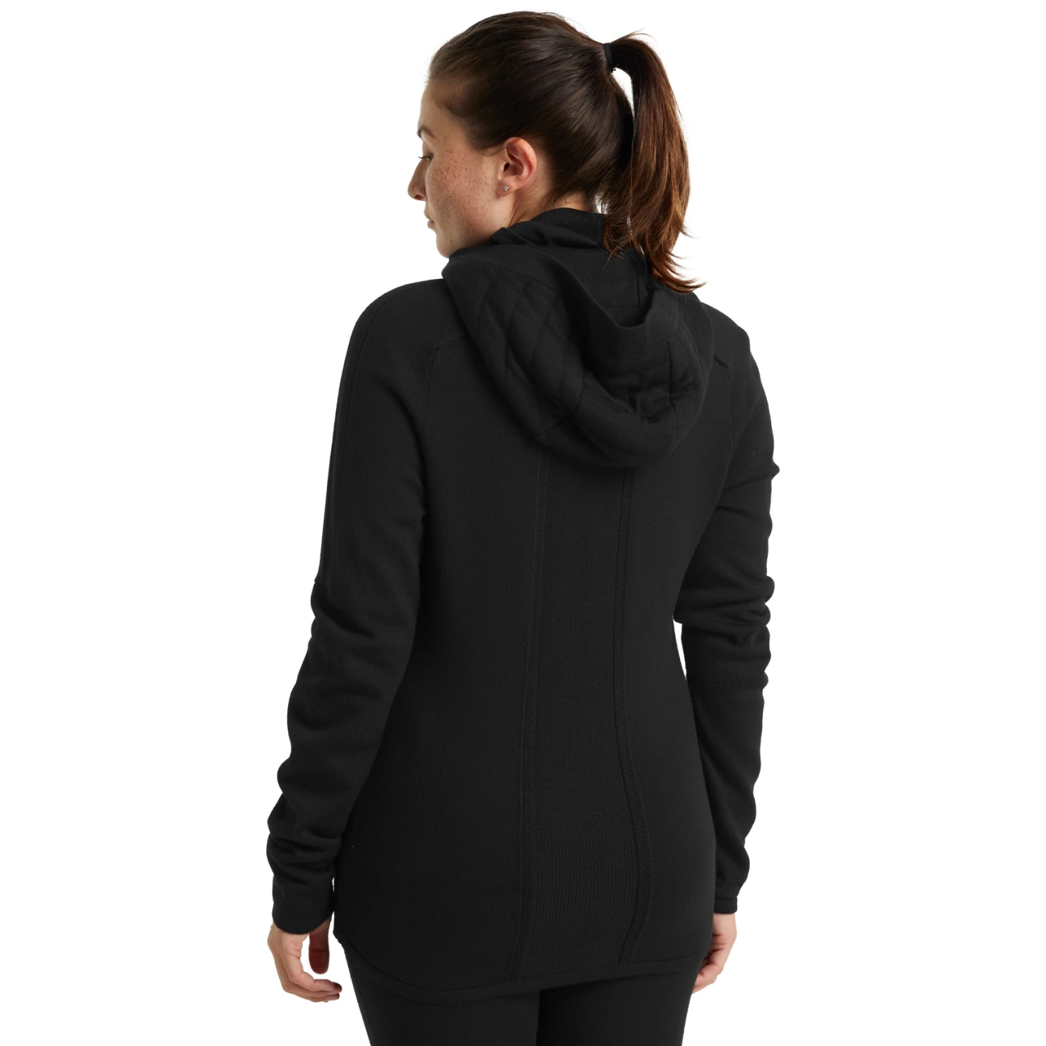 Icebreaker ZoneKnit™ Insulated Zip Hoodie Women - Black 4 Icebreaker ZoneKnit™ Insulated Zip Hoodie Women - Black - Image 2