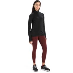 Icebreaker ZoneKnit™ Long Sleeve Zip Women - Black -Icebreaker icebreaker womens zoneknit long sleeve zip black 11 1271384