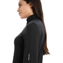 Icebreaker ZoneKnit™ Long Sleeve Zip Women - Black -Icebreaker icebreaker womens zoneknit long sleeve zip black 6 1271379