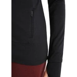 Icebreaker ZoneKnit™ Long Sleeve Zip Women - Black -Icebreaker icebreaker womens zoneknit long sleeve zip black 7 1271380