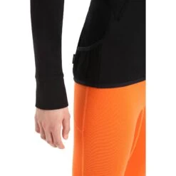 Icebreaker ZoneKnit™ Long Sleeve Zip Hoodie Women - Black -Icebreaker icebreaker womens zoneknit long sleeve zip hoodie black 7 1271280