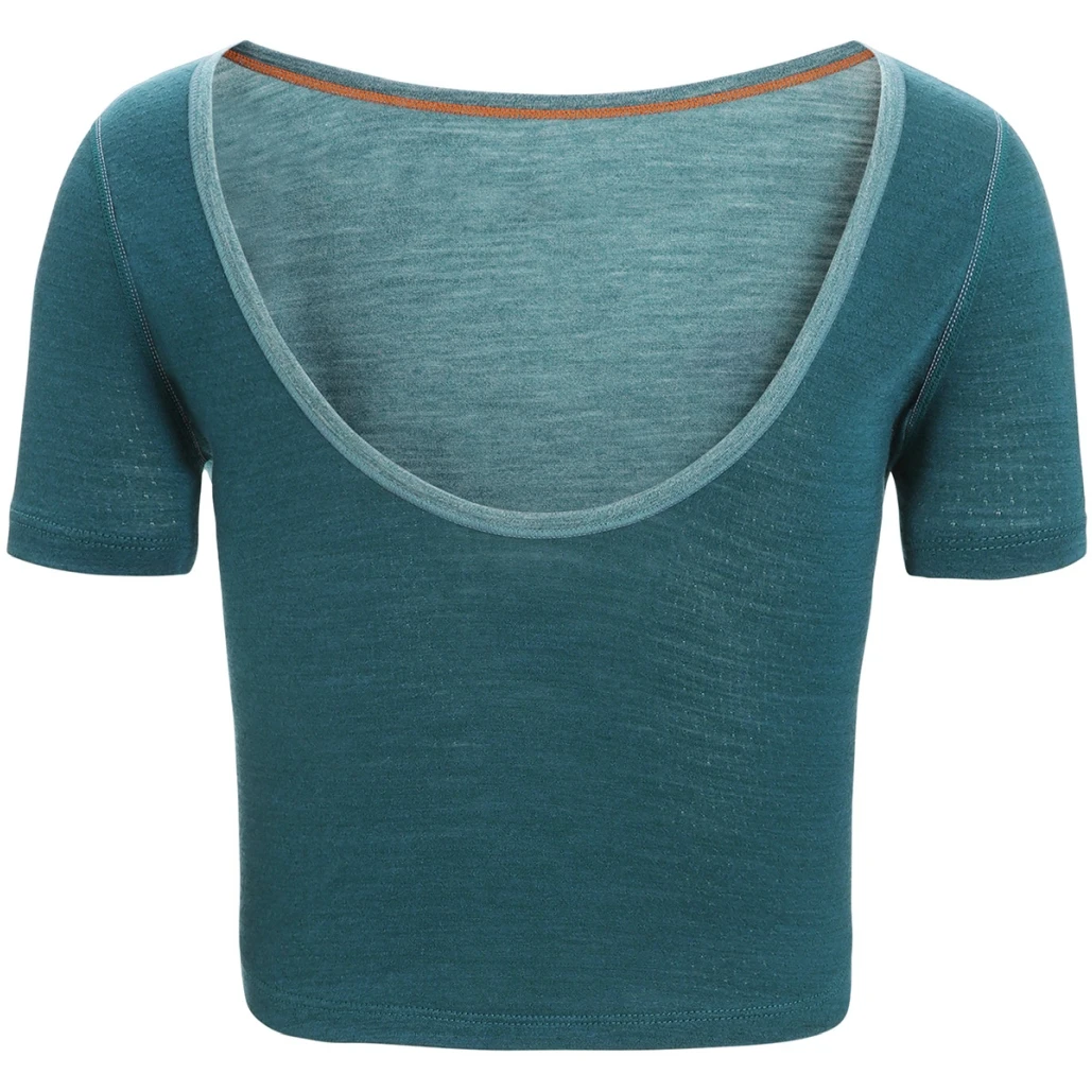 Icebreaker ZoneKnit™ Scoop Back Short Sleeve Tee Women - Green Glory Hthr/Green Glory 6 Icebreaker ZoneKnit™ Scoop Back Short Sleeve Tee Women - Green Glory Hthr/Green Glory - Image 4