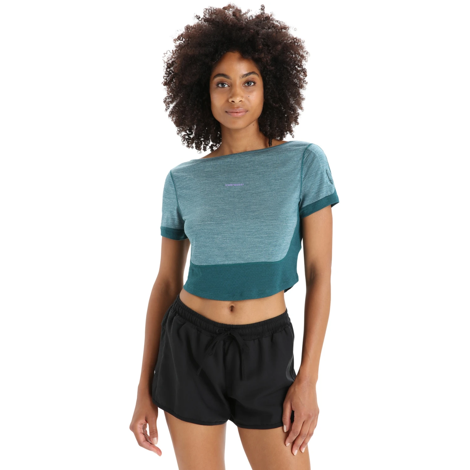 Icebreaker ZoneKnit™ Scoop Back Short Sleeve Tee Women - Green Glory Hthr/Green Glory 3 Icebreaker ZoneKnit™ Scoop Back Short Sleeve Tee Women - Green Glory Hthr/Green Glory