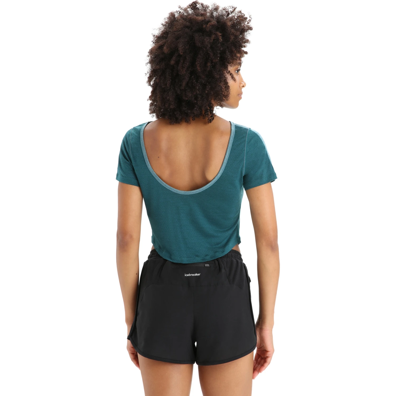 Icebreaker ZoneKnit™ Scoop Back Short Sleeve Tee Women - Green Glory Hthr/Green Glory 4 Icebreaker ZoneKnit™ Scoop Back Short Sleeve Tee Women - Green Glory Hthr/Green Glory - Image 2