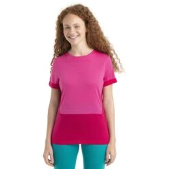 Icebreaker ZoneKnit™ Short Sleeve Tee Women - Tempo/Electron Pink