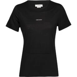 Icebreaker ZoneKnit™ Slit Back Short Sleeve Tee Women - Black -Icebreaker icebreaker womens zoneknit slit back short sleeve tee black 1 1271465