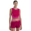 Icebreaker ZoneKnit™ Topo Lines Cropped Bra-Tank Women - Electron Pink/Tempo/AOP -Icebreaker icebreaker womens zoneknit topo lines cropped bra tank electron pink tempo aop 1 1555050